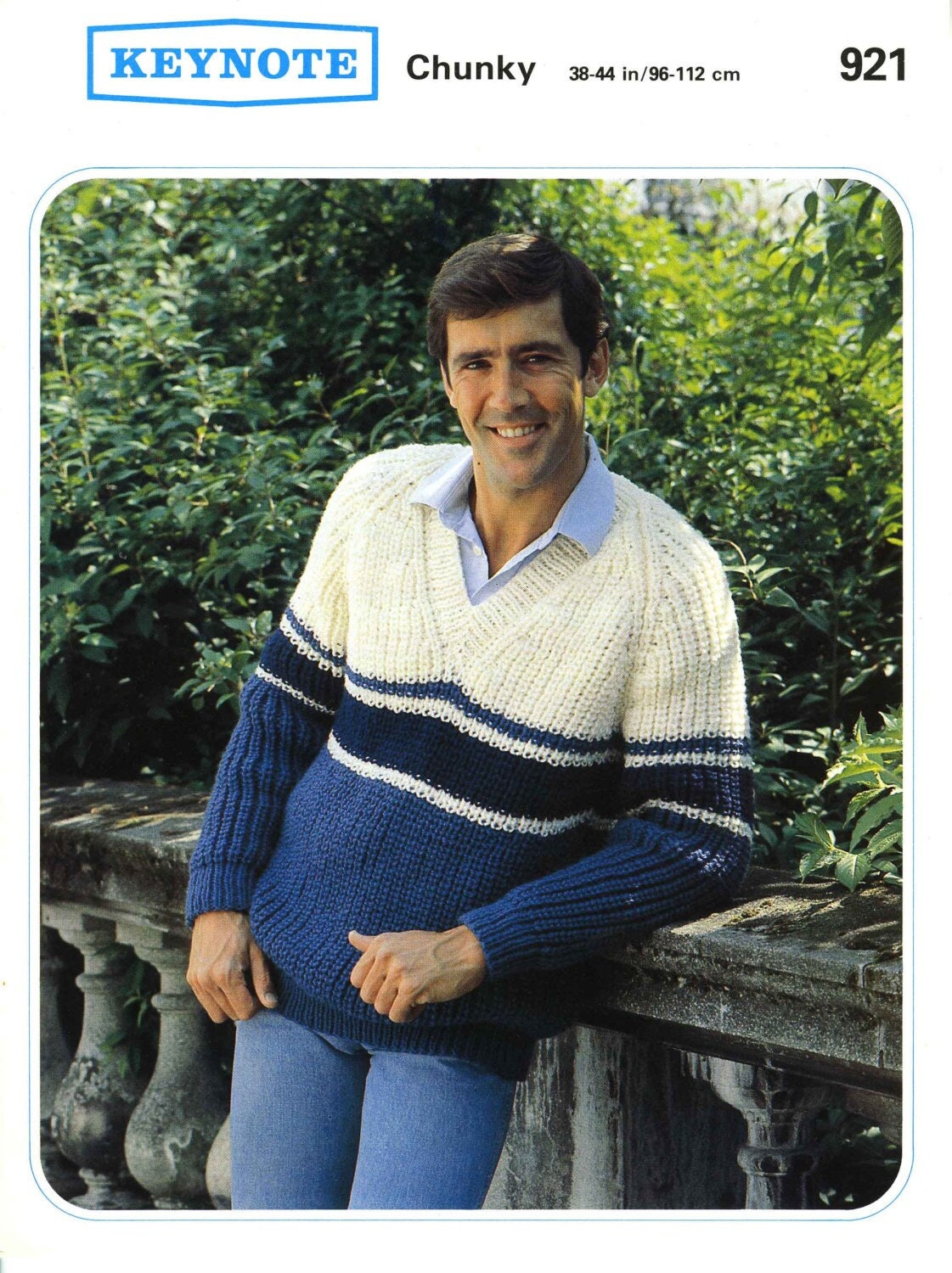 Men's v neck on sale sweater knitting pattern