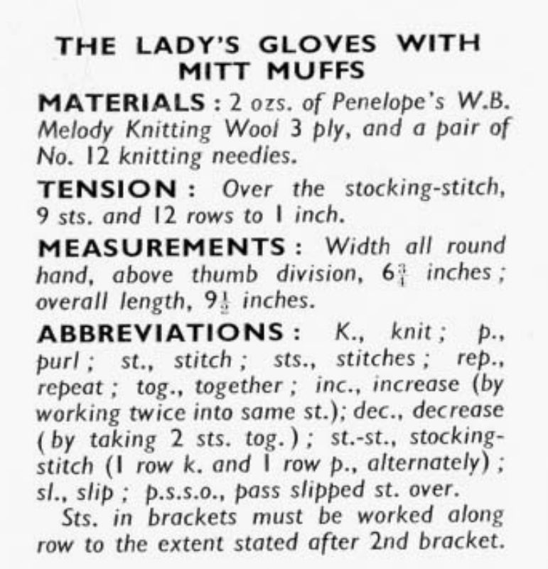 Gloves with attached finger mitts, Children's 10-12 years, Ladies, Men's in 3ply and 4ply, 50s Knitting Pattern, Bestway 2521 (A2521)