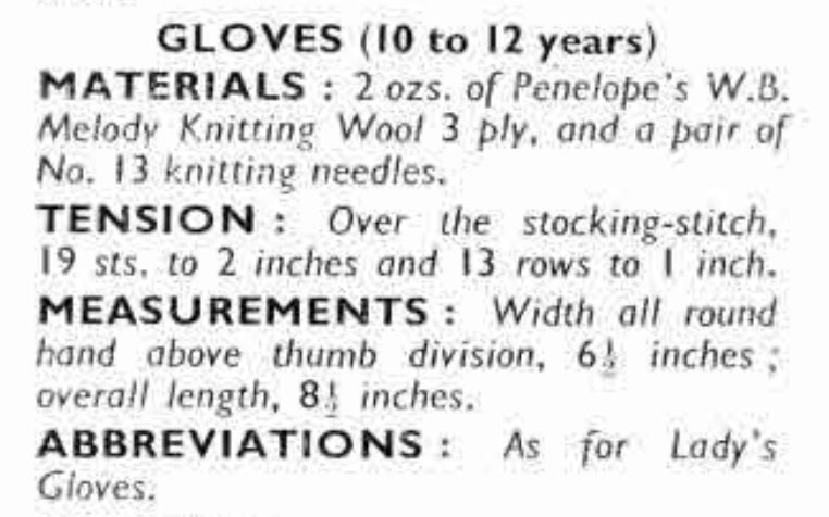 Gloves with attached finger mitts, Children's 10-12 years, Ladies, Men's in 3ply and 4ply, 50s Knitting Pattern, Bestway 2521 (A2521)