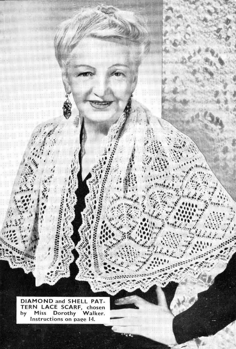 Ladies Shetland, Scarves, Shawl, 2ply & 3ply, 50s Knitting Pattern, Bestway 133