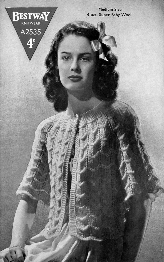 Ladies Jumper, 33-35 Bust, 3ply, 40s / 50s Knitting Pattern, Bestway – My  Vintage Pattern Shop